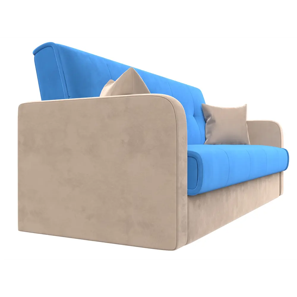 Фото 3 Диван-книжка Лига диванов Надежда 201x90x85 см велюр цвет голубой/бежевый Фото 3 Диван-книжка Лига диванов Надежда 201x90x85 см велюр цвет голубой/бежевый