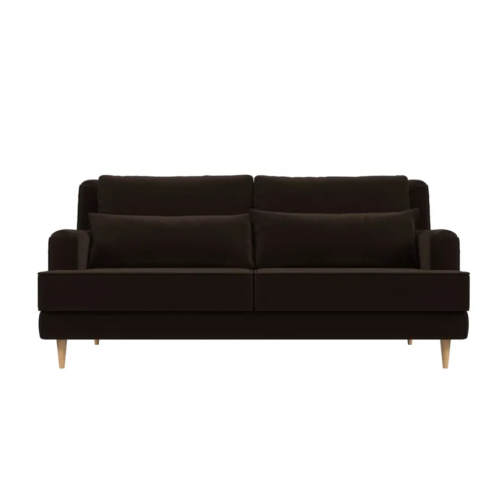 Фото 2 Диван Лига диванов Джерси 218x95x102 см микровельвет цвет коричневый Фото 2 Диван Лига диванов Джерси 218x95x102 см микровельвет цвет коричневый