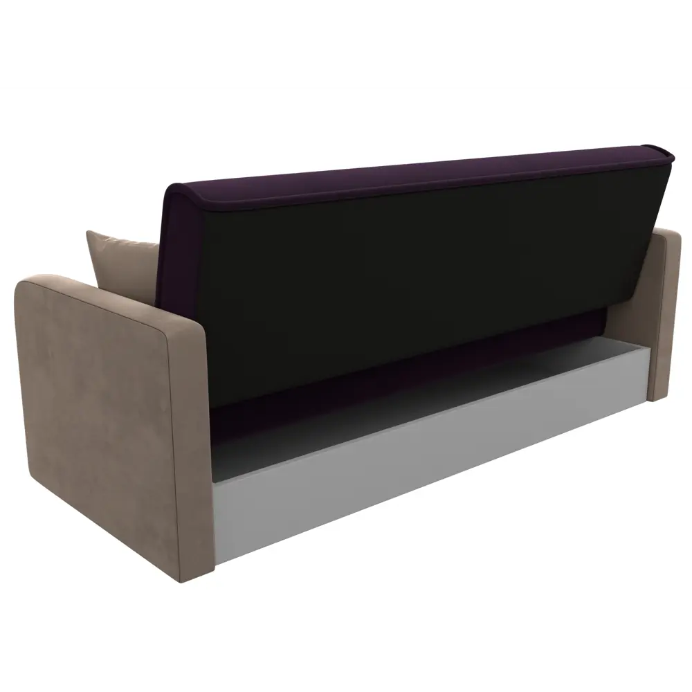 Фото 7 Диван-книжка Лига диванов Надежда 201x90x85 см велюр цвет фиолетовый/бежевый