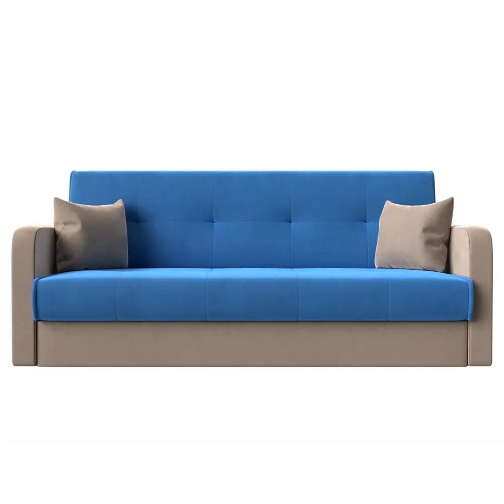 Фото 2 Диван-книжка Лига диванов Надежда 201x90x85 см велюр цвет голубой/бежевый Фото 2 Диван-книжка Лига диванов Надежда 201x90x85 см велюр цвет голубой/бежевый