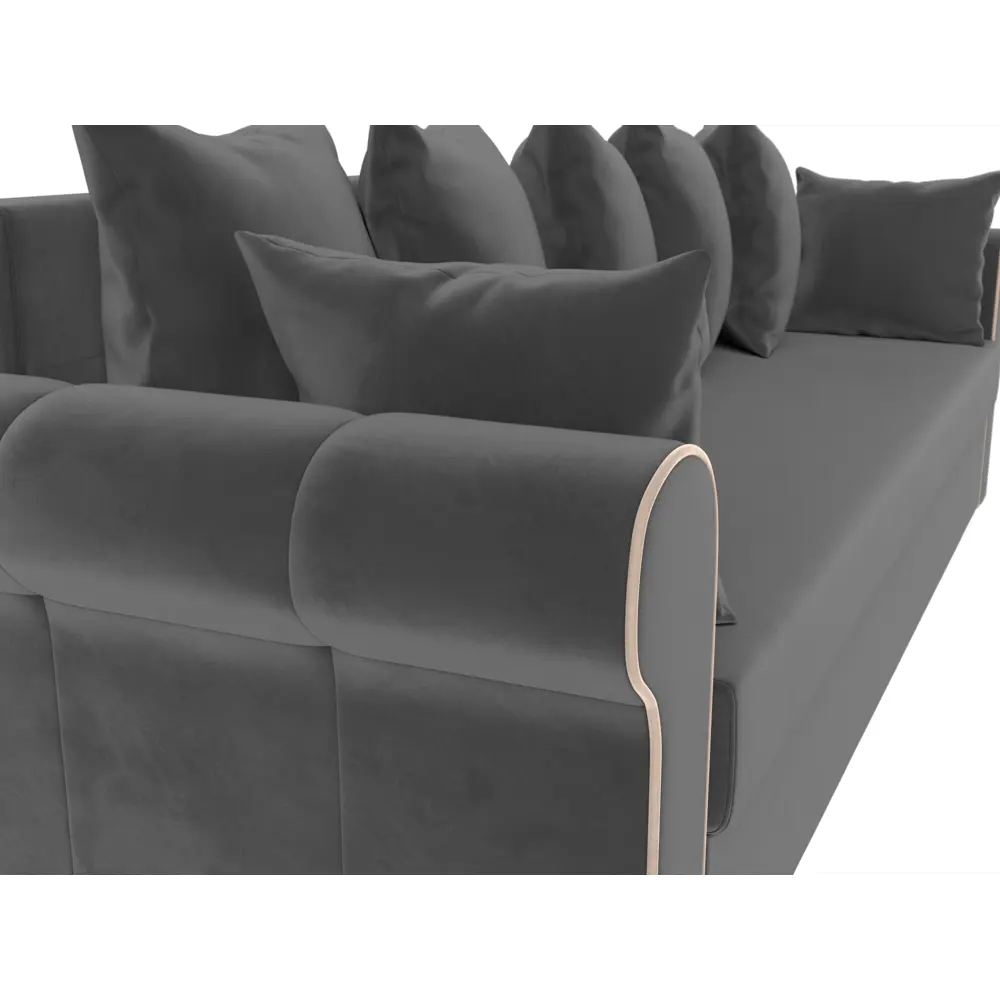 Фото 4 Диван Лига диванов Рейн 226x91x78 см велюр цвет серый Фото 4 Диван Лига диванов Рейн 226x91x78 см велюр цвет серый