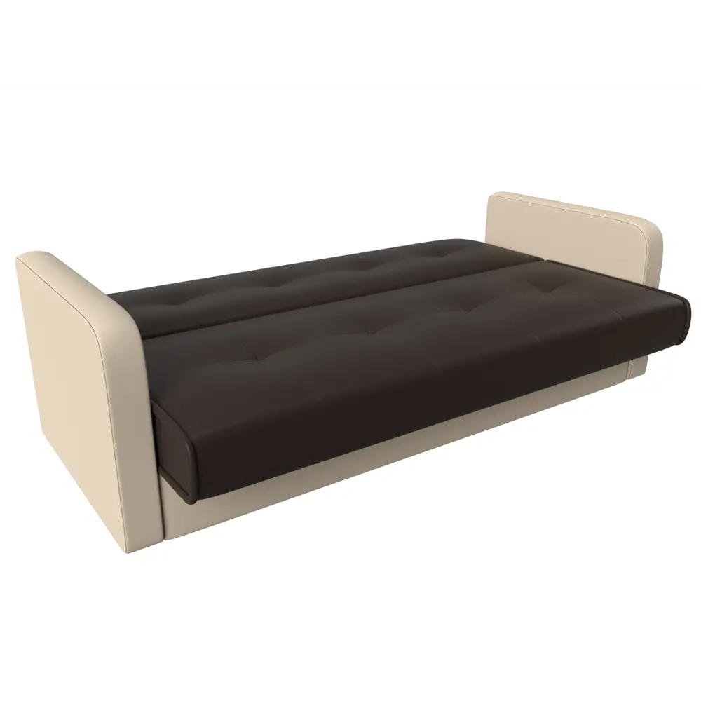 Фото 6 Диван-книжка Лига диванов Надежда 201x90x85 см экокожа цвет коричневый/бежевый Фото 6 Диван-книжка Лига диванов Надежда 201x90x85 см экокожа цвет коричневый/бежевый