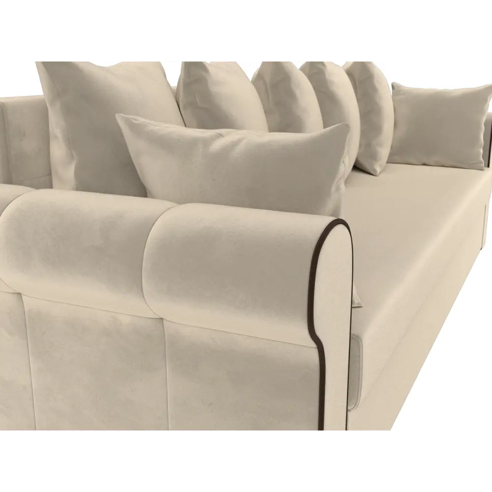 Фото 4 Диван Лига диванов Рейн 226x91x78 см микровельвет цвет бежевый Фото 4 Диван Лига диванов Рейн 226x91x78 см микровельвет цвет бежевый