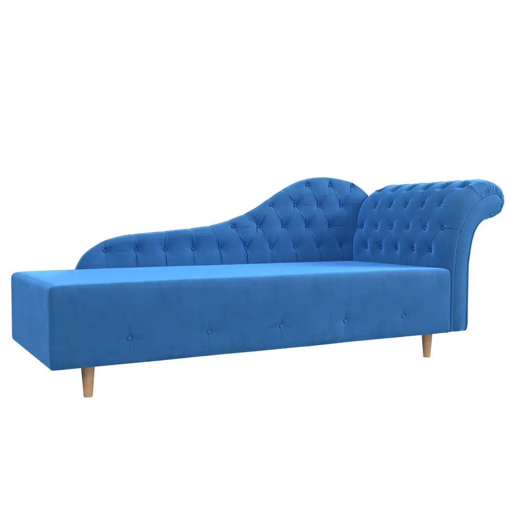 Фото Диван Лига диванов Камерон 201x89x78 см велюр цвет голубой