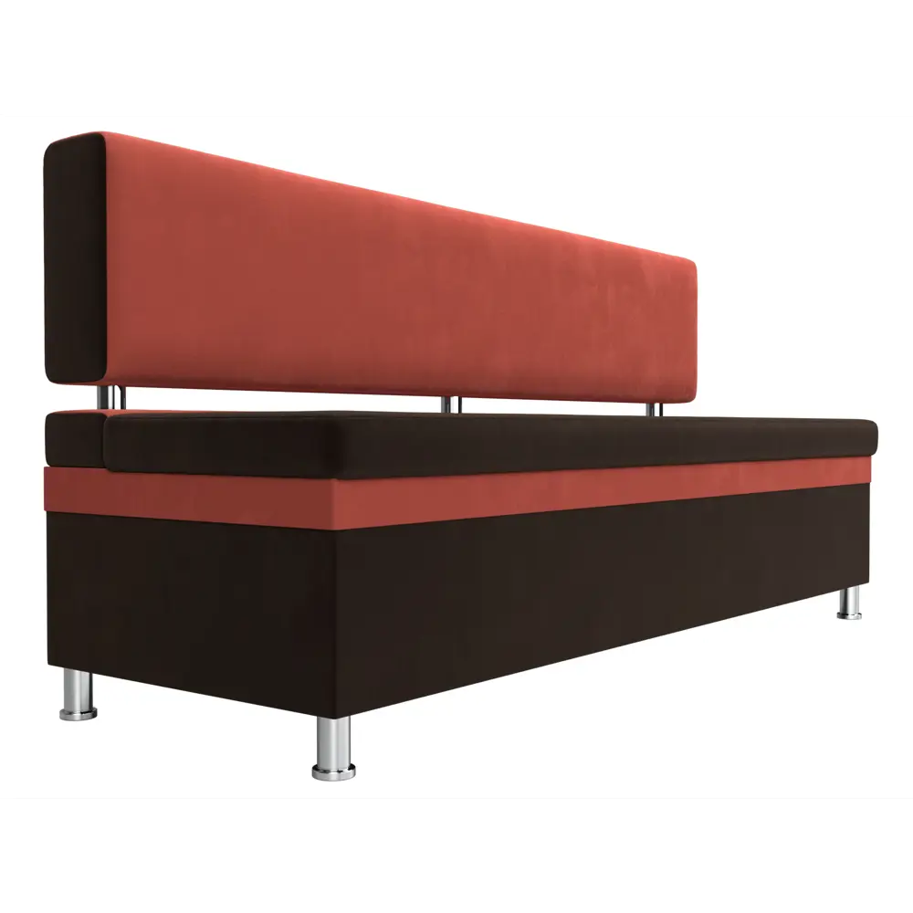 Фото 2 Кухонный диван Лига Диванов Стайл 111635 170x89x57 см микровельвет цвет коричневый/коралловый Фото 2 Кухонный диван Лига Диванов Стайл 111635 170x89x57 см микровельвет цвет коричневый/коралловый