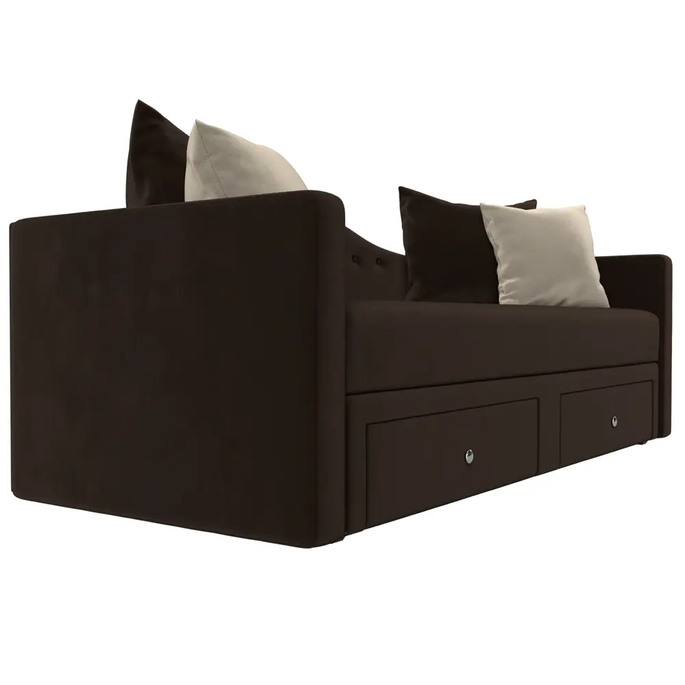 Фото 3 Диван Лига Диванов Дориан 100219 200x82x90 см микровельвет цвет коричневый Фото 3 Диван Лига Диванов Дориан 100219 200x82x90 см микровельвет цвет коричневый