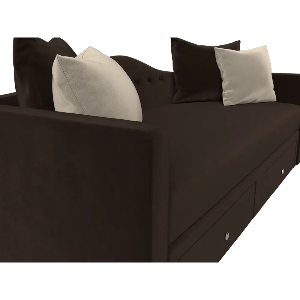 Фото 4 Диван Лига Диванов Дориан 100219 200x82x90 см микровельвет цвет коричневый Фото 4 Диван Лига Диванов Дориан 100219 200x82x90 см микровельвет цвет коричневый