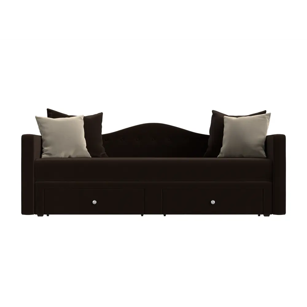 Фото 2 Диван Лига Диванов Дориан 100219 200x82x90 см микровельвет цвет коричневый Фото 2 Диван Лига Диванов Дориан 100219 200x82x90 см микровельвет цвет коричневый