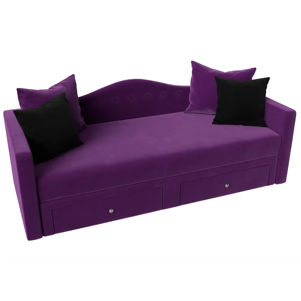 Фото 5 Диван Лига Диванов Дориан 100220 200x82x90 см микровельвет цвет фиолетовый Фото 5 Диван Лига Диванов Дориан 100220 200x82x90 см микровельвет цвет фиолетовый