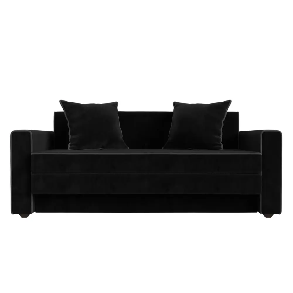 Фото 2 Диван Лига Диванов 012 117543 158x78x90 см велюр цвет черный/серый Фото 2 Диван Лига Диванов 012 117543 158x78x90 см велюр цвет черный/серый