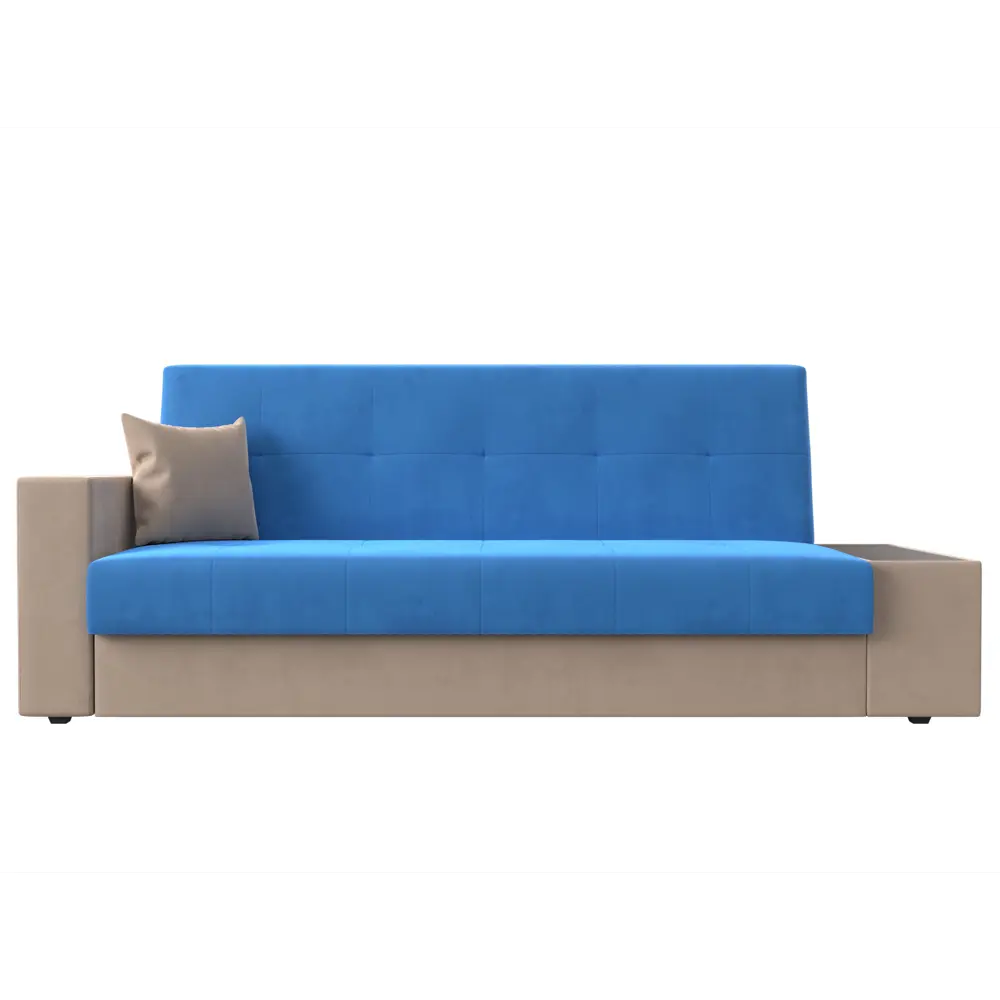 Фото 2 Диван Лига Диванов 020 118477 223x90x83 см велюр цвет голубой/бежевый