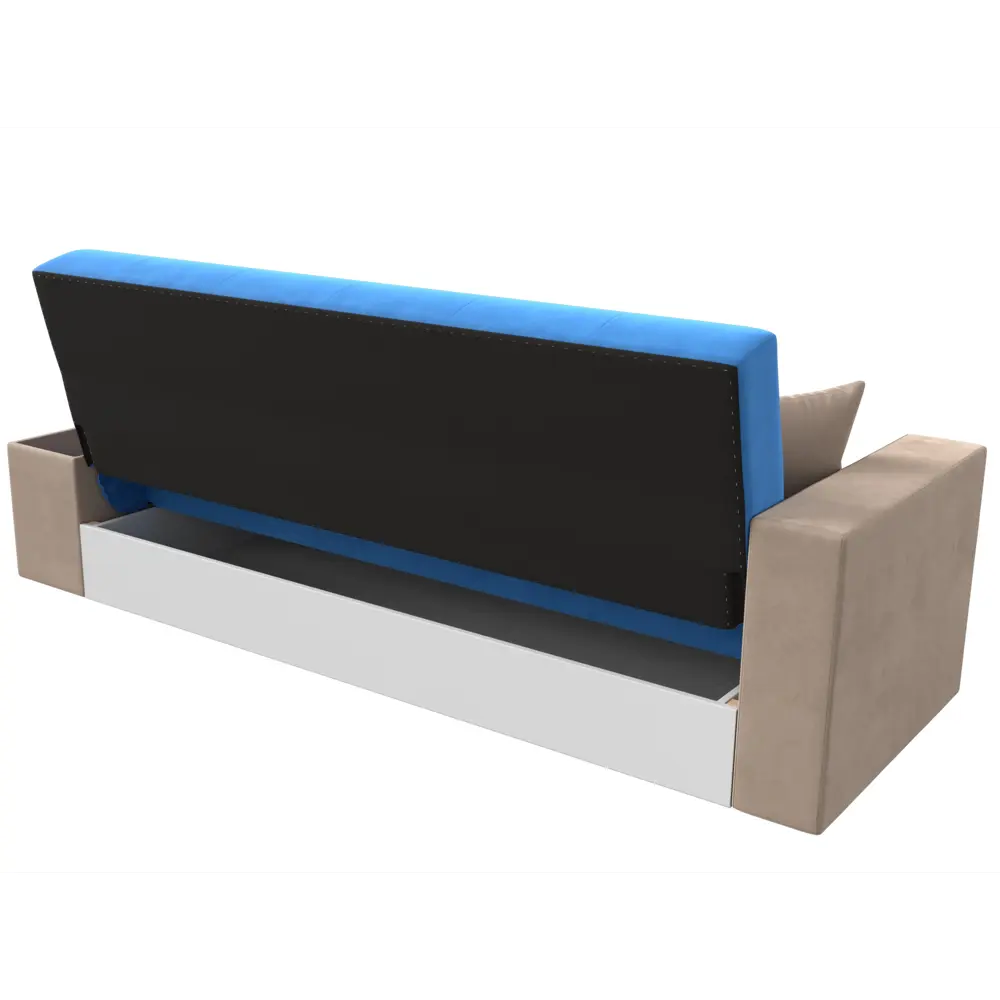 Фото 8 Диван Лига Диванов 020 118477 223x90x83 см велюр цвет голубой/бежевый