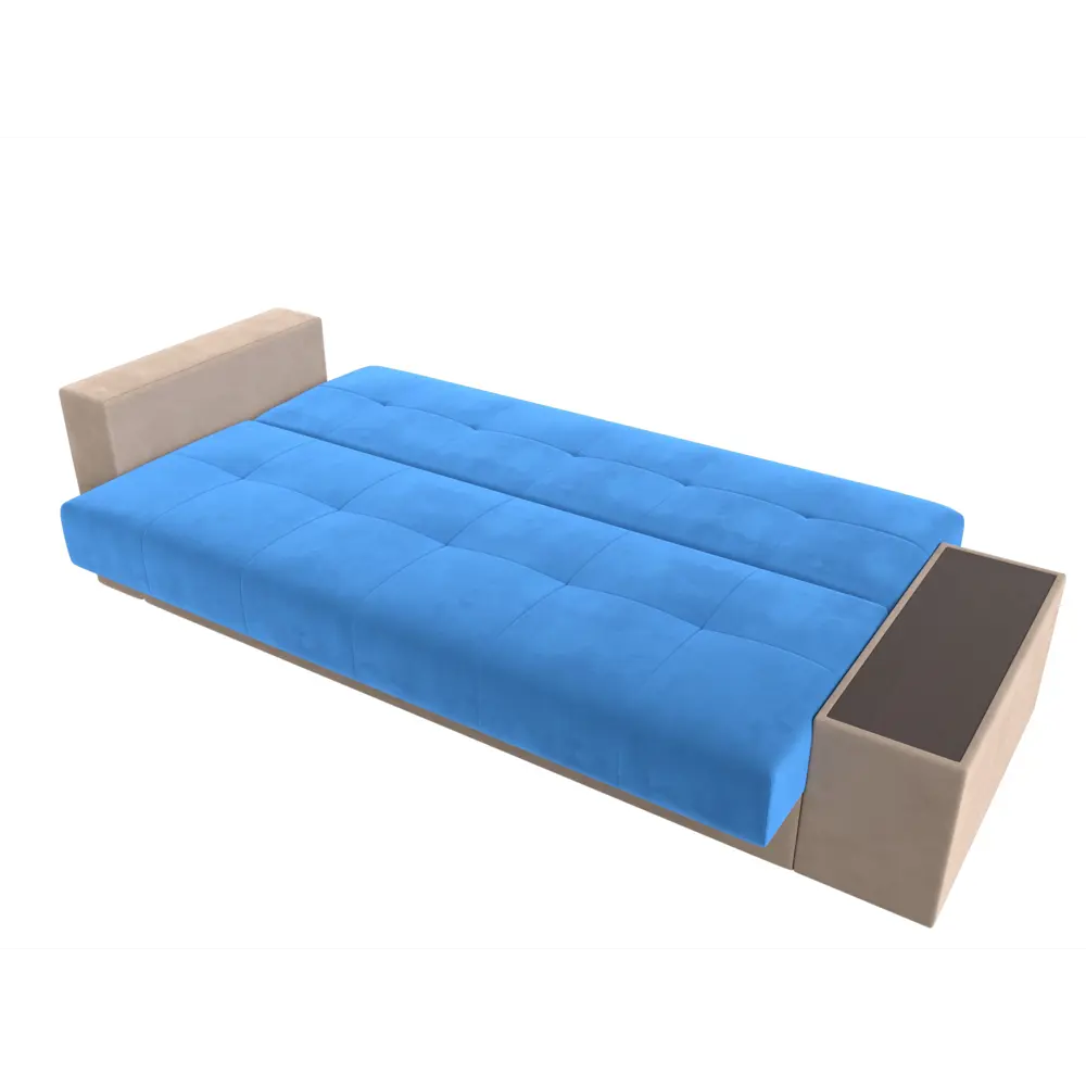 Фото 6 Диван Лига Диванов 020 118477 223x90x83 см велюр цвет голубой/бежевый