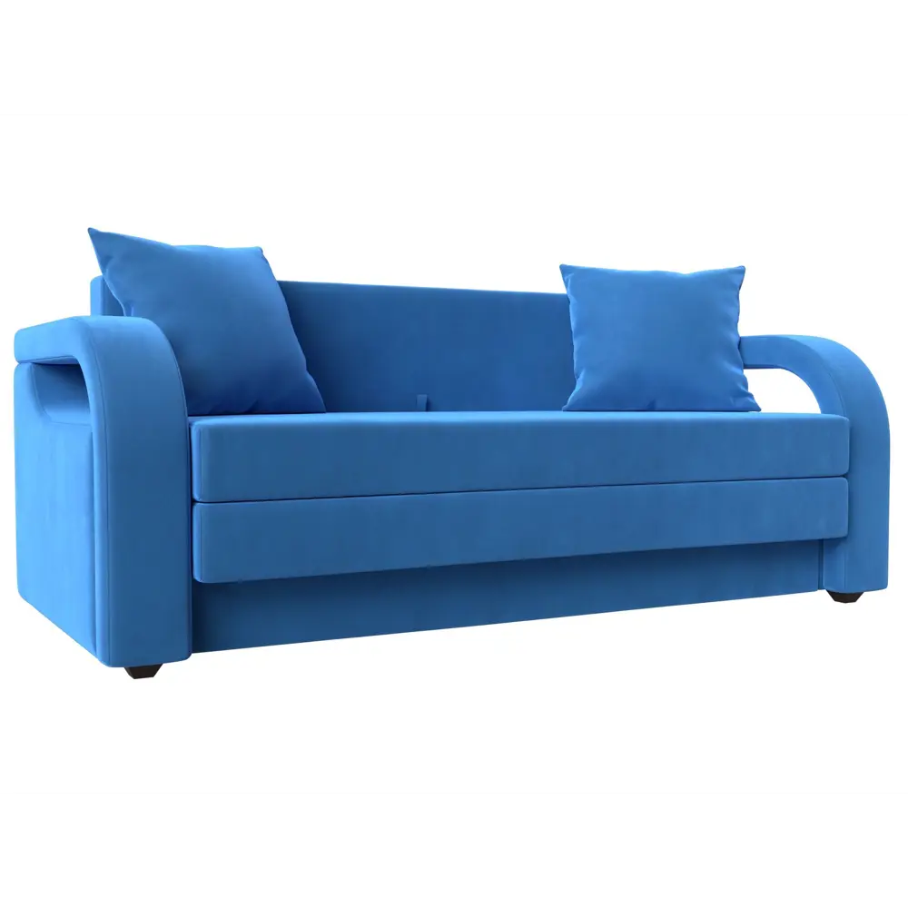 Фото Диван Лига Диванов 014 117420 164x78x90 см велюр цвет голубой Фото Диван Лига Диванов 014 117420 164x78x90 см велюр цвет голубой