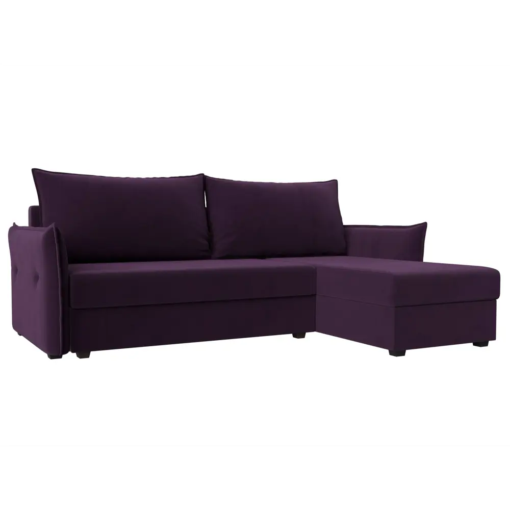 Фото Диван Лига Диванов 118434 226x85x140 см велюр цвет фиолетовый Фото Диван Лига Диванов 118434 226x85x140 см велюр цвет фиолетовый