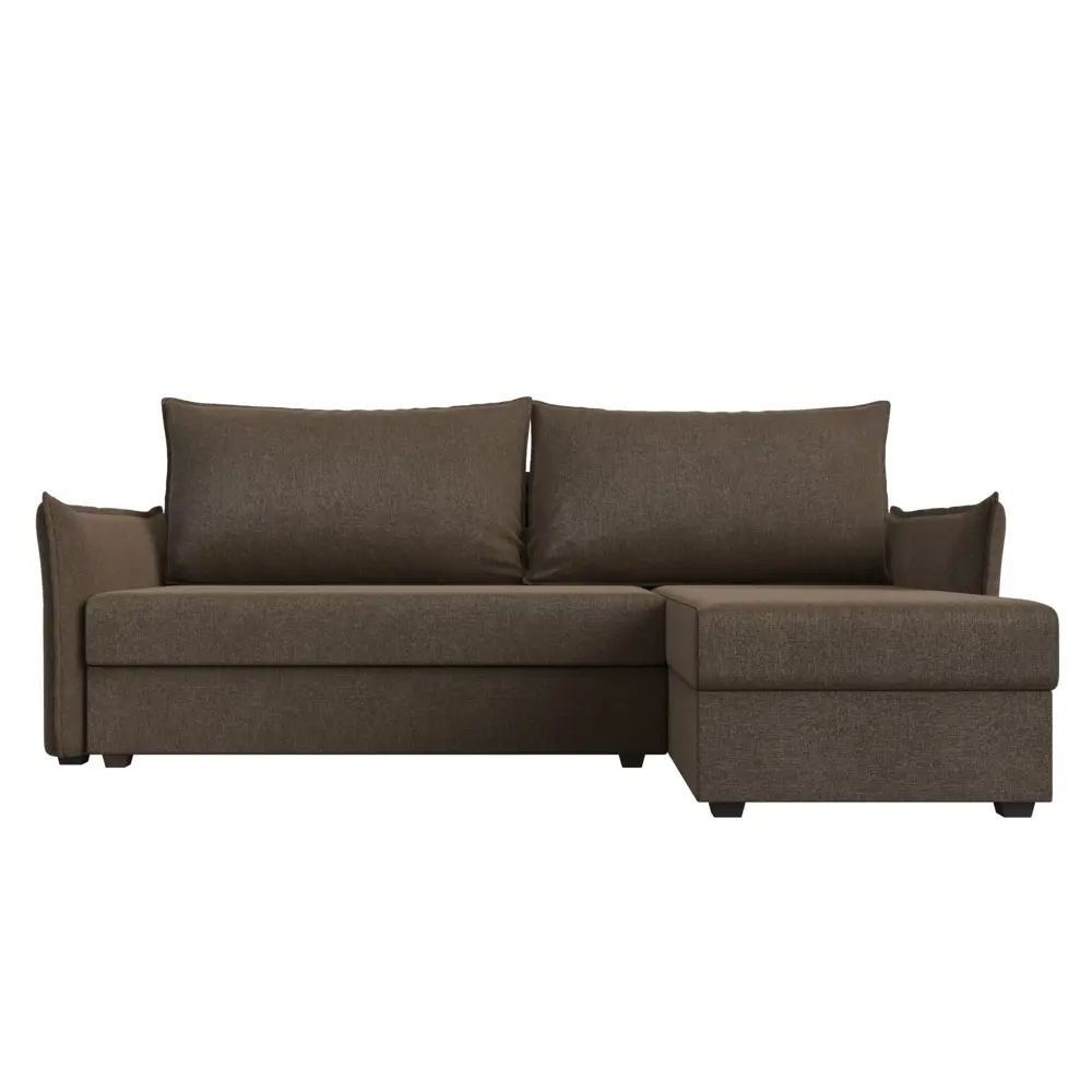 Фото 2 Диван Лига Диванов 118446 226x85x140 см рогожка цвет коричневый Фото 2 Диван Лига Диванов 118446 226x85x140 см рогожка цвет коричневый