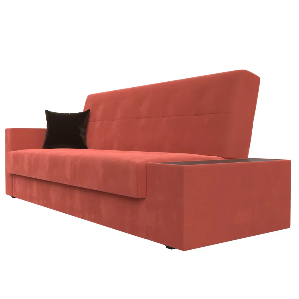 Фото 3 Диван Лига Диванов 020 118499 223x90x83 см вельвет цвет коралловый/коричневый Фото 3 Диван Лига Диванов 020 118499 223x90x83 см вельвет цвет коралловый/коричневый