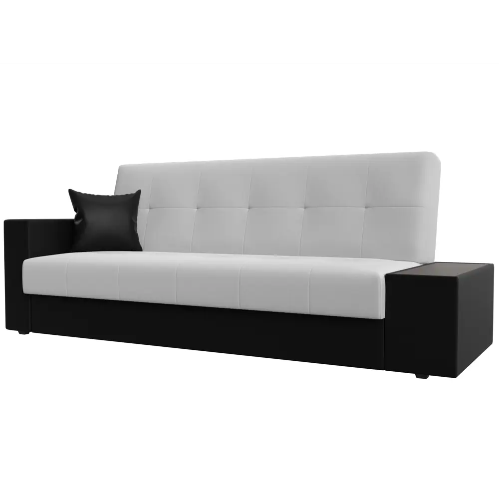 Фото Диван Лига Диванов 020 118540 223x90x83 см искусственная кожа цвет белый/черный Фото Диван Лига Диванов 020 118540 223x90x83 см искусственная кожа цвет белый/черный