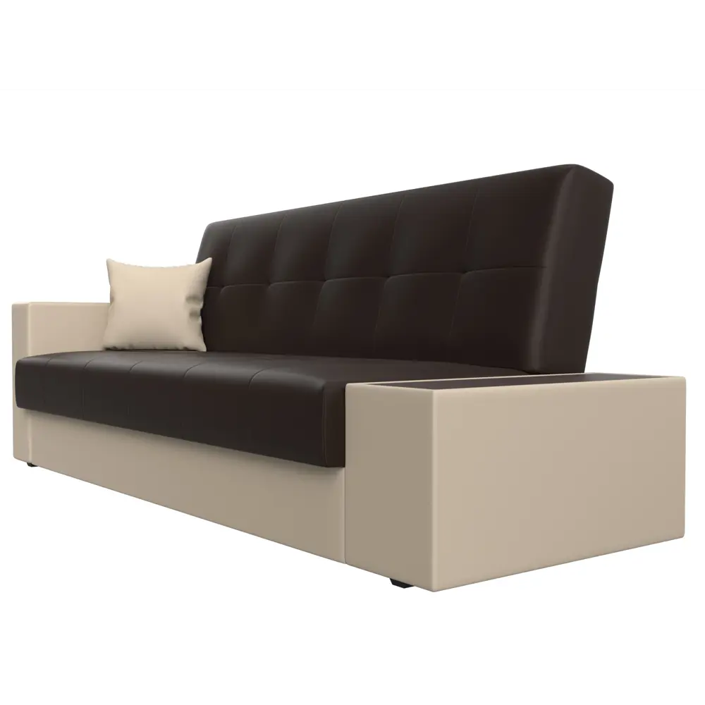 Фото 3 Диван Лига Диванов 020 118541 223x90x83 см искусственная кожа цвет коричневый/бежевый Фото 3 Диван Лига Диванов 020 118541 223x90x83 см искусственная кожа цвет коричневый/бежевый