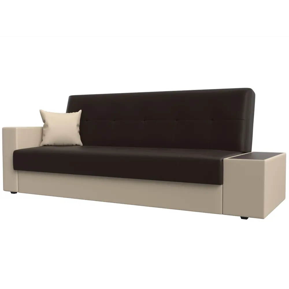 Фото Диван Лига Диванов 020 118541 223x90x83 см искусственная кожа цвет коричневый/бежевый Фото Диван Лига Диванов 020 118541 223x90x83 см искусственная кожа цвет коричневый/бежевый