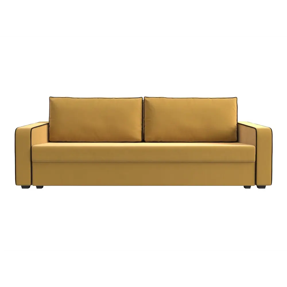 Фото 2 Диван Лига Диванов 118076 217x85x78 см вельвет цвет желтый/коричневый Фото 2 Диван Лига Диванов 118076 217x85x78 см вельвет цвет желтый/коричневый