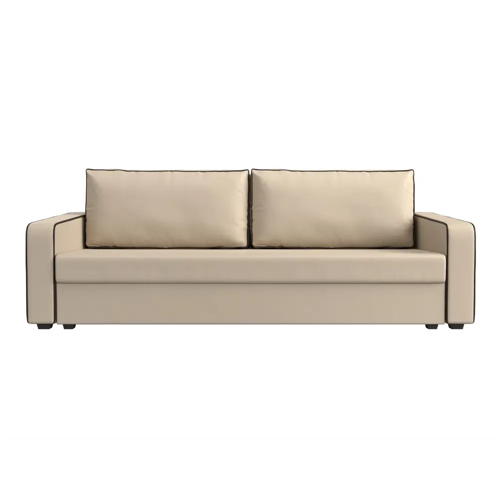 Фото 2 Диван Лига Диванов 118089 217x85x78 см искусственная кожа цвет бежевый/коричневый Фото 2 Диван Лига Диванов 118089 217x85x78 см искусственная кожа цвет бежевый/коричневый