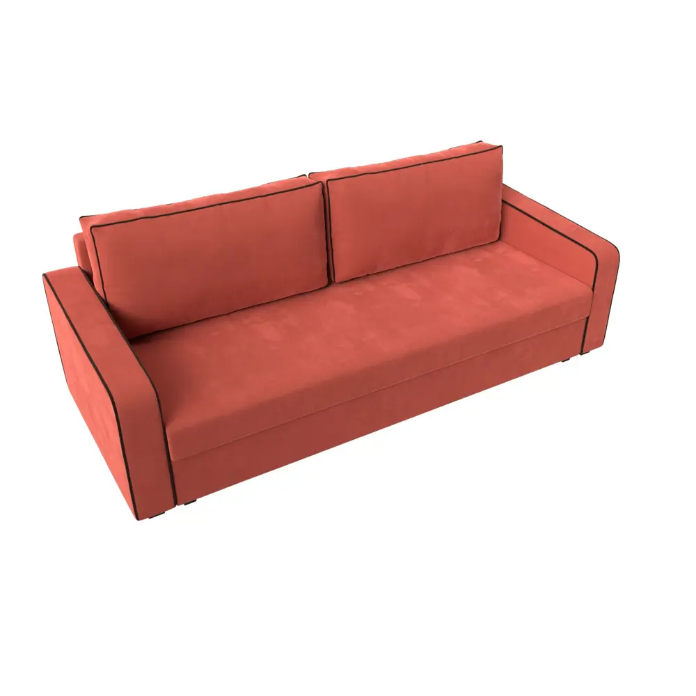 Фото 5 Диван Лига Диванов 118078 217x85x78 см вельвет цвет коралловый/коричневый Фото 5 Диван Лига Диванов 118078 217x85x78 см вельвет цвет коралловый/коричневый