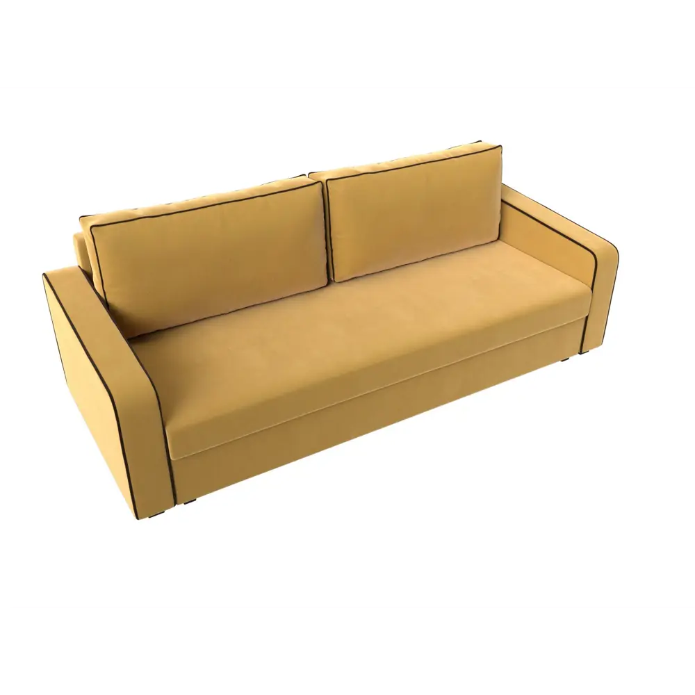 Фото 5 Диван Лига Диванов 118076 217x85x78 см вельвет цвет желтый/коричневый Фото 5 Диван Лига Диванов 118076 217x85x78 см вельвет цвет желтый/коричневый
