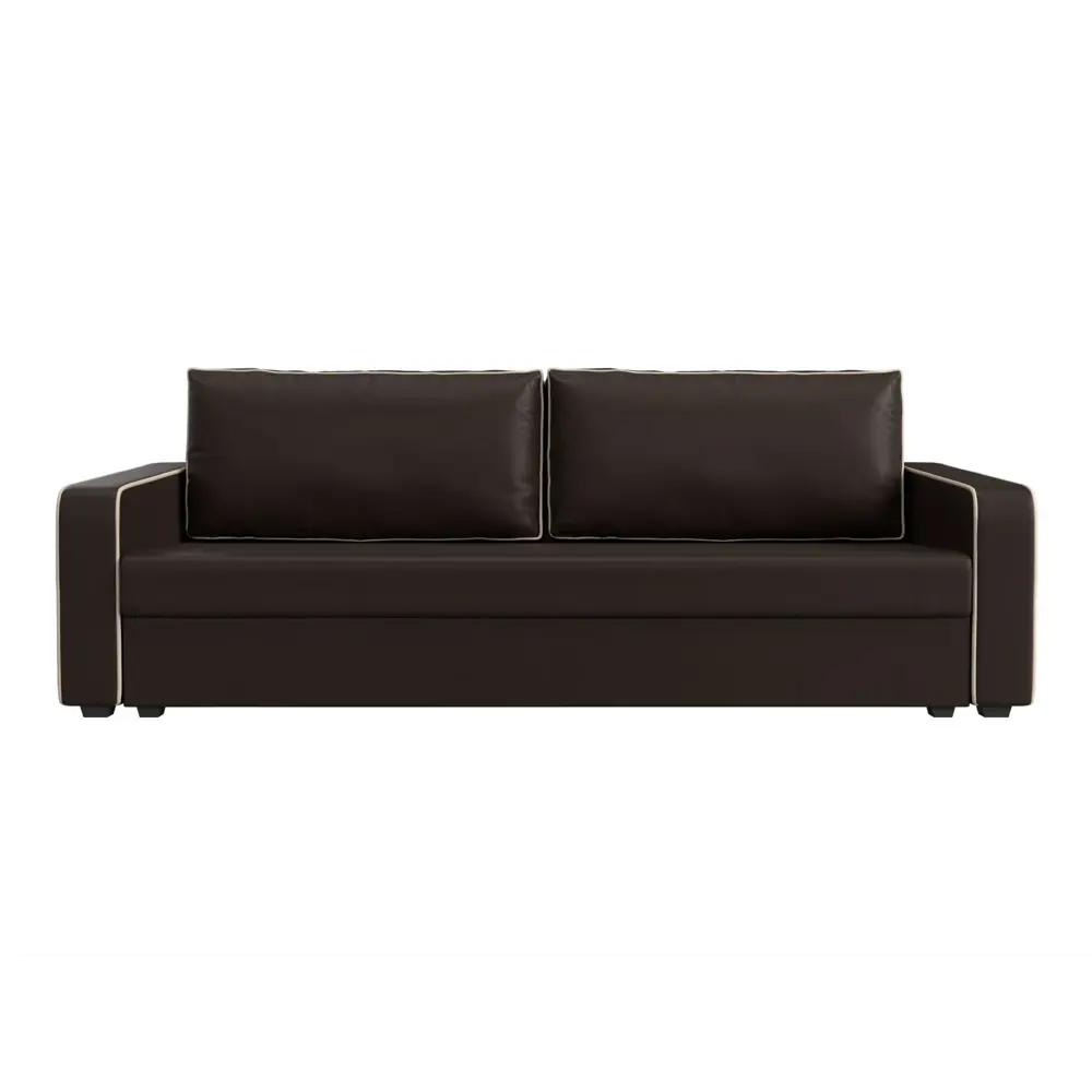 Фото 2 Диван Лига Диванов 118091 217x85x78 см искусственная кожа цвет коричневый/бежевый Фото 2 Диван Лига Диванов 118091 217x85x78 см искусственная кожа цвет коричневый/бежевый