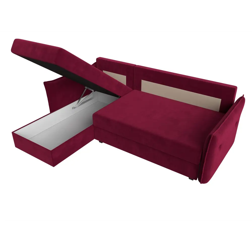 Фото 8 Диван Лига Диванов 118437L 226x85x140 см вельвет цвет бордовый Фото 8 Диван Лига Диванов 118437L 226x85x140 см вельвет цвет бордовый