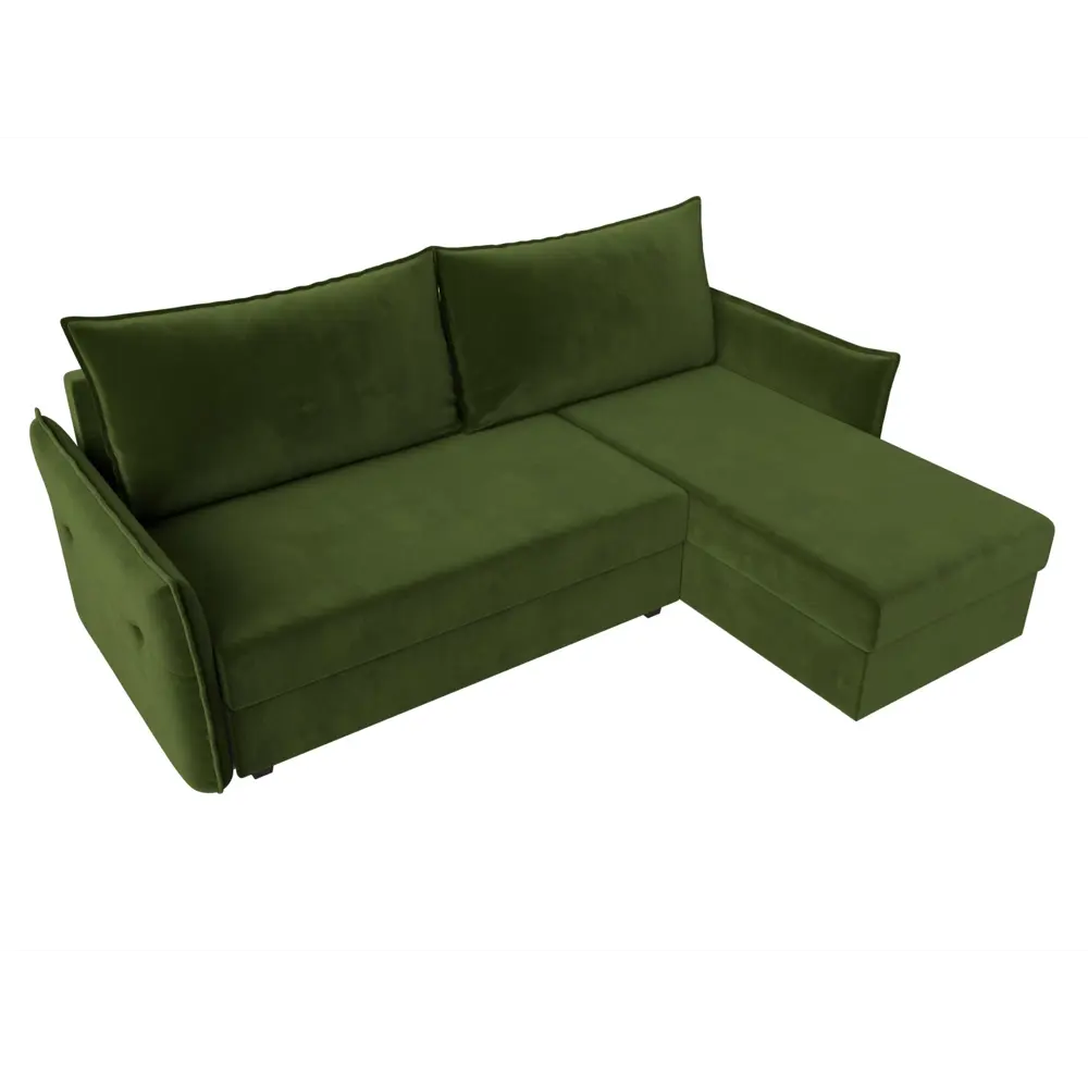 Фото 5 Диван Лига Диванов 118439 226x85x140 см вельвет цвет зеленый Фото 5 Диван Лига Диванов 118439 226x85x140 см вельвет цвет зеленый