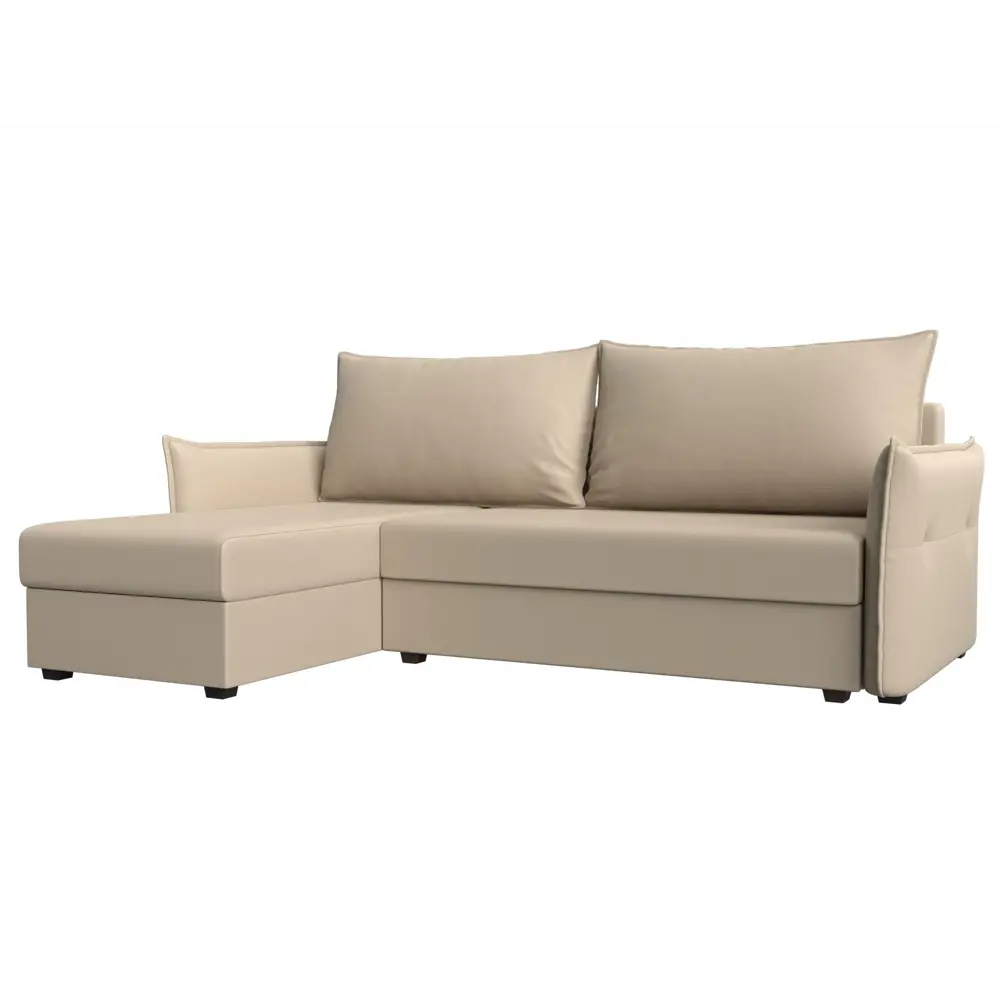 Фото Диван Лига Диванов 118451L 226x85x140 см искусственная кожа цвет бежевый Фото Диван Лига Диванов 118451L 226x85x140 см искусственная кожа цвет бежевый