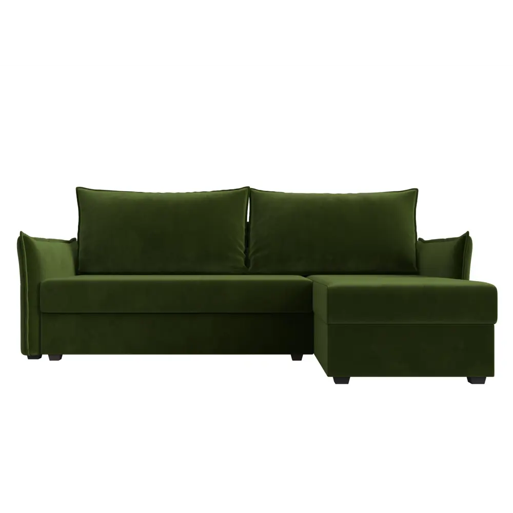 Фото 2 Диван Лига Диванов 118439 226x85x140 см вельвет цвет зеленый Фото 2 Диван Лига Диванов 118439 226x85x140 см вельвет цвет зеленый