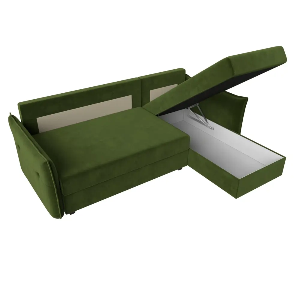 Фото 8 Диван Лига Диванов 118439 226x85x140 см вельвет цвет зеленый Фото 8 Диван Лига Диванов 118439 226x85x140 см вельвет цвет зеленый