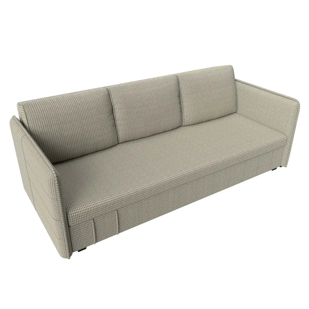 Фото 4 Диван Лига Диванов Слим 119817 208x90x80 см рогожка цвет коричневый