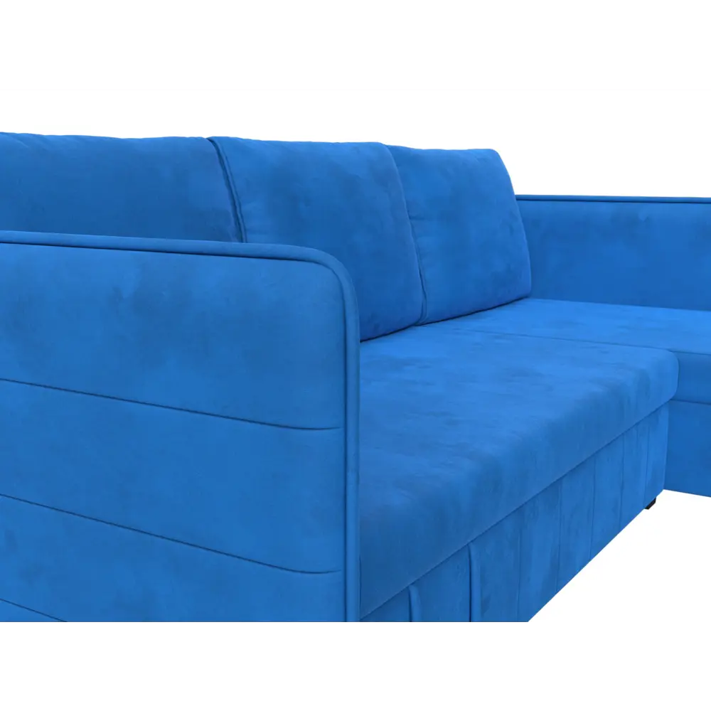 Фото 7 Диван Лига Диванов Слим 119971 213x85x140 см велюр цвет голубой Фото 7 Диван Лига Диванов Слим 119971 213x85x140 см велюр цвет голубой