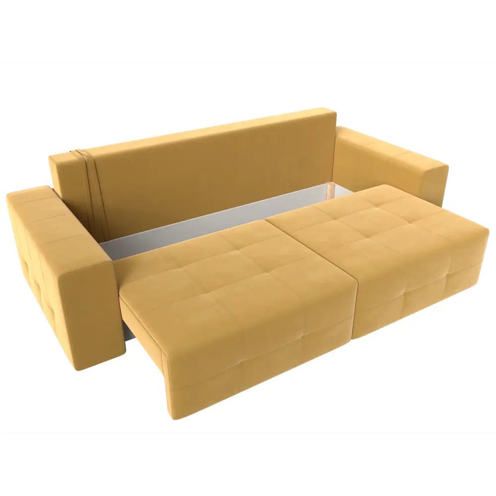 Фото 7 Раскладной диван Лига Диванов 120003 256x95x111 см вельвет цвет желтый