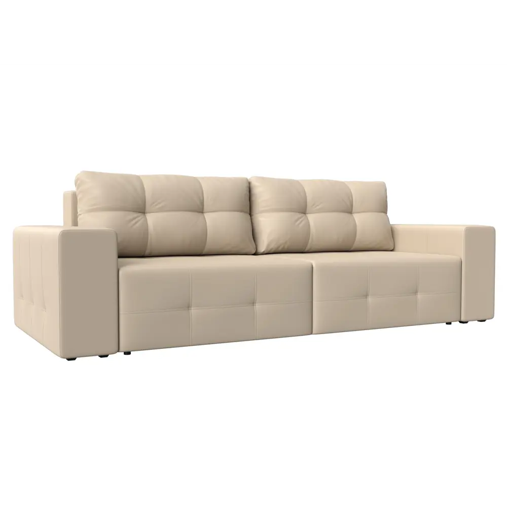 Фото Раскладной диван Лига Диванов 120008 256x95x111 см искусственная кожа цвет бежевый Фото Раскладной диван Лига Диванов 120008 256x95x111 см искусственная кожа цвет бежевый