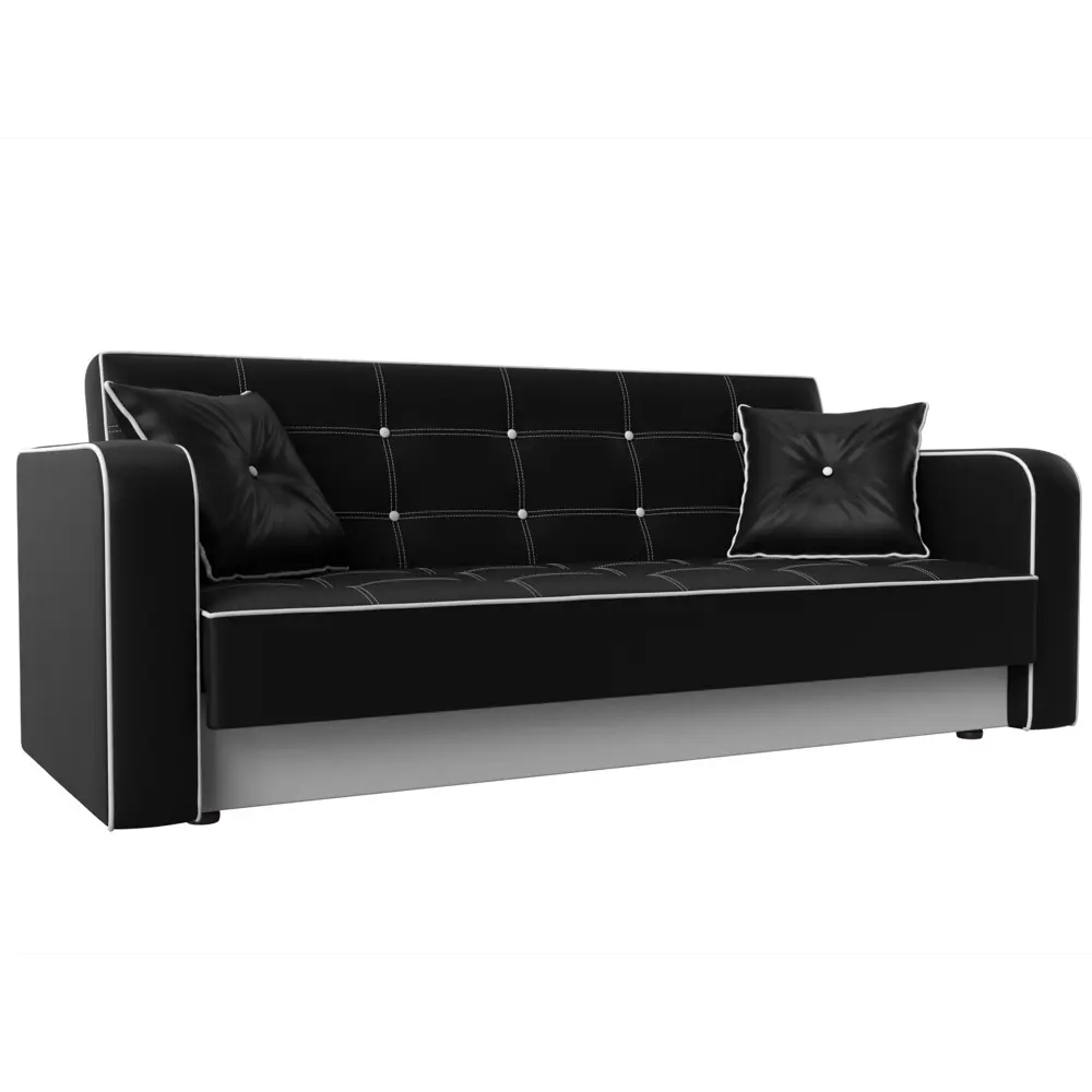 Фото Раскладной диван Лига Диванов Тур 120509 211x82x86 см искусственная кожа цвет черный Фото Раскладной диван Лига Диванов Тур 120509 211x82x86 см искусственная кожа цвет черный