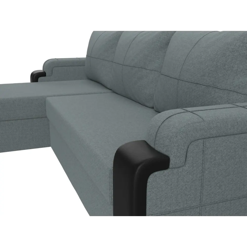 Фото 3 Диван Лига Диванов Николь Лайт 121543L 231x90x141 см рогожка цвет амур серый/черный