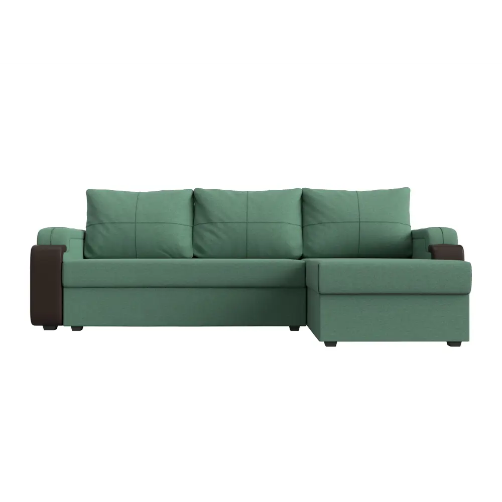 Фото 2 Диван Лига Диванов Николь Лайт 121545 231x90x141 см рогожка цвет амур зеленый/коричневый Фото 2 Диван Лига Диванов Николь Лайт 121545 231x90x141 см рогожка цвет амур зеленый/коричневый