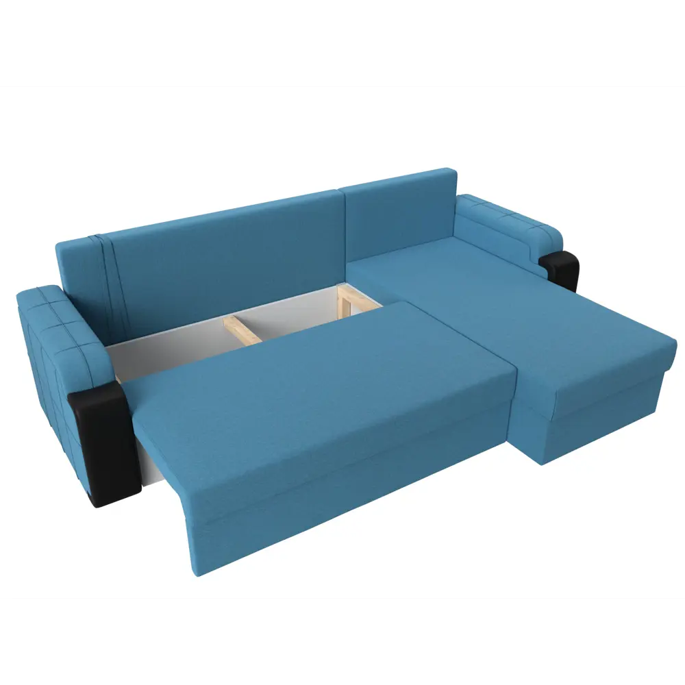 Фото 7 Диван Лига Диванов Николь Лайт 121544 231x90x141 см рогожка цвет амур голубой/черный Фото 7 Диван Лига Диванов Николь Лайт 121544 231x90x141 см рогожка цвет амур голубой/черный