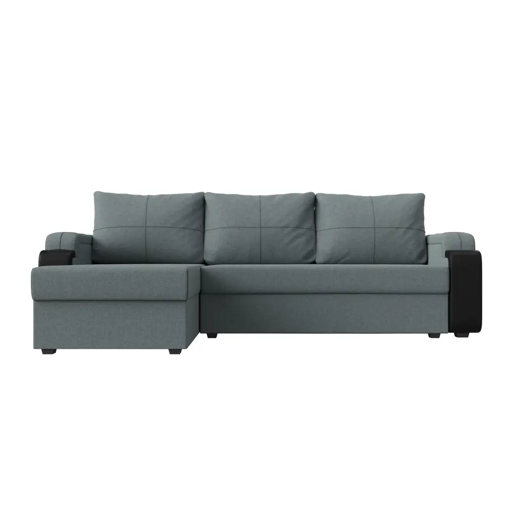 Фото 2 Диван Лига Диванов Николь Лайт 121543L 231x90x141 см рогожка цвет амур серый/черный