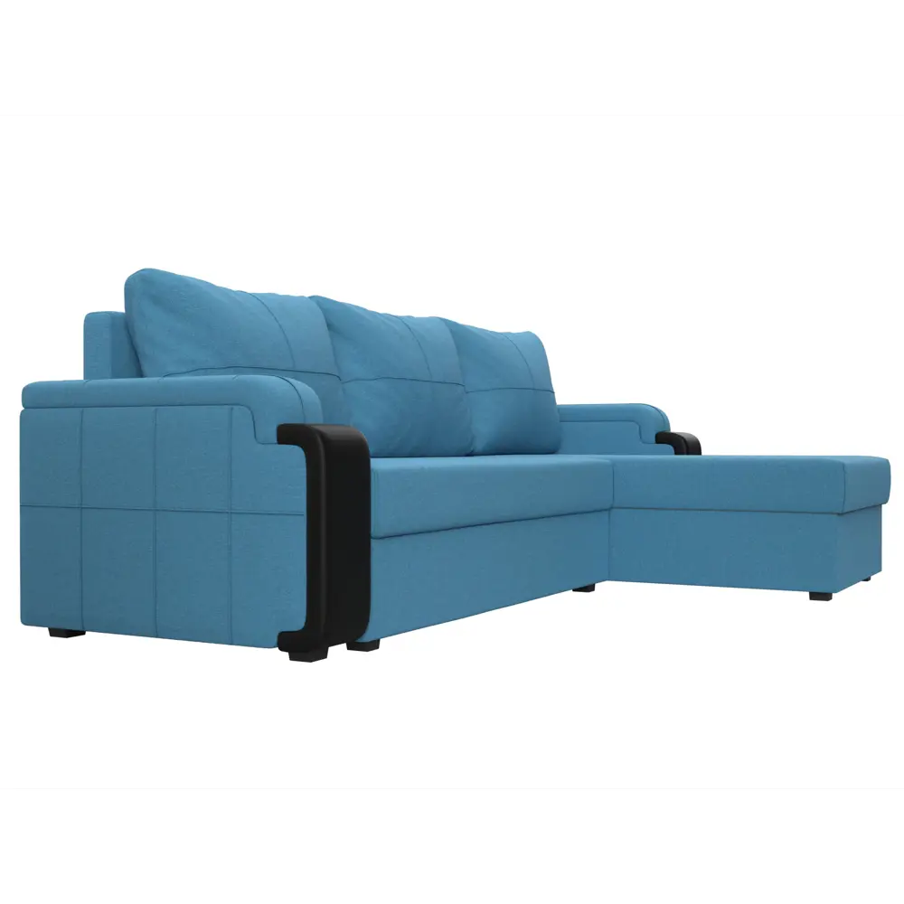 Фото 4 Диван Лига Диванов Николь Лайт 121544 231x90x141 см рогожка цвет амур голубой/черный Фото 4 Диван Лига Диванов Николь Лайт 121544 231x90x141 см рогожка цвет амур голубой/черный