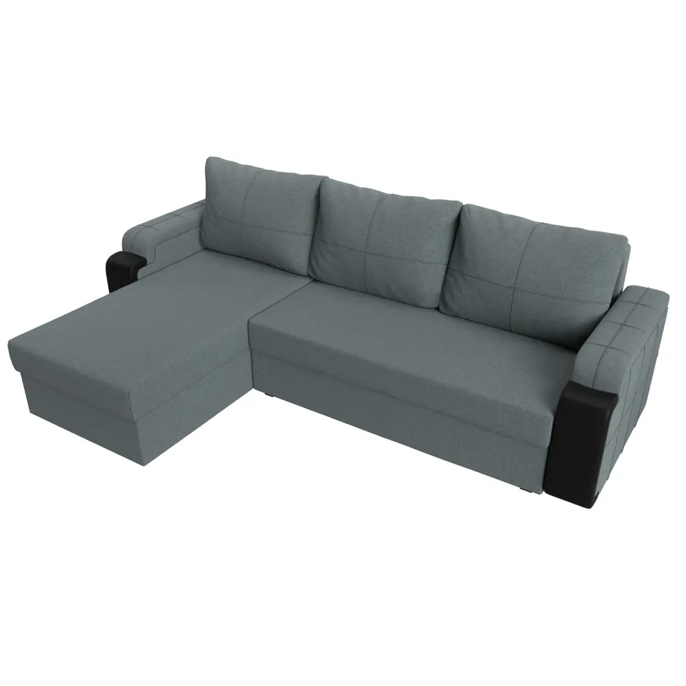 Фото 6 Диван Лига Диванов Николь Лайт 121543L 231x90x141 см рогожка цвет амур серый/черный