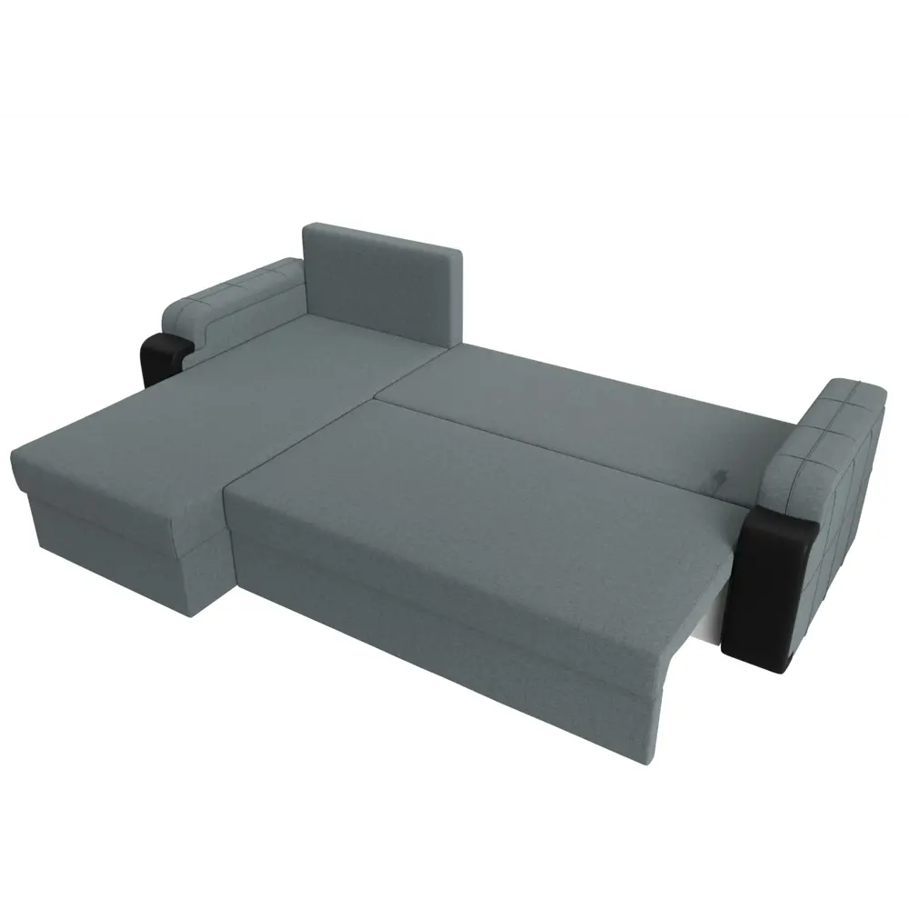 Фото 8 Диван Лига Диванов Николь Лайт 121543L 231x90x141 см рогожка цвет амур серый/черный