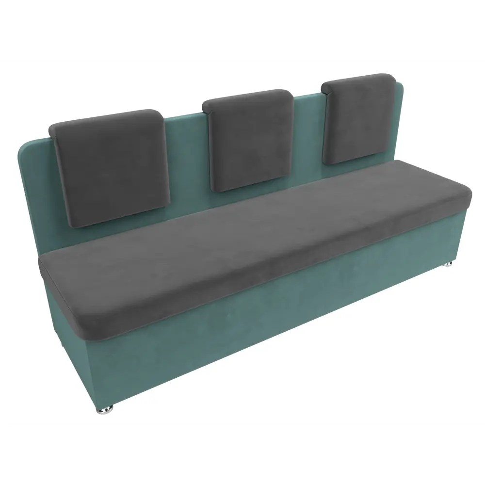 Фото 5 Диван Лига Диванов Маккон 101367 185x89x54 см велюр цвет серый/бирюзовый Фото 5 Диван Лига Диванов Маккон 101367 185x89x54 см велюр цвет серый/бирюзовый