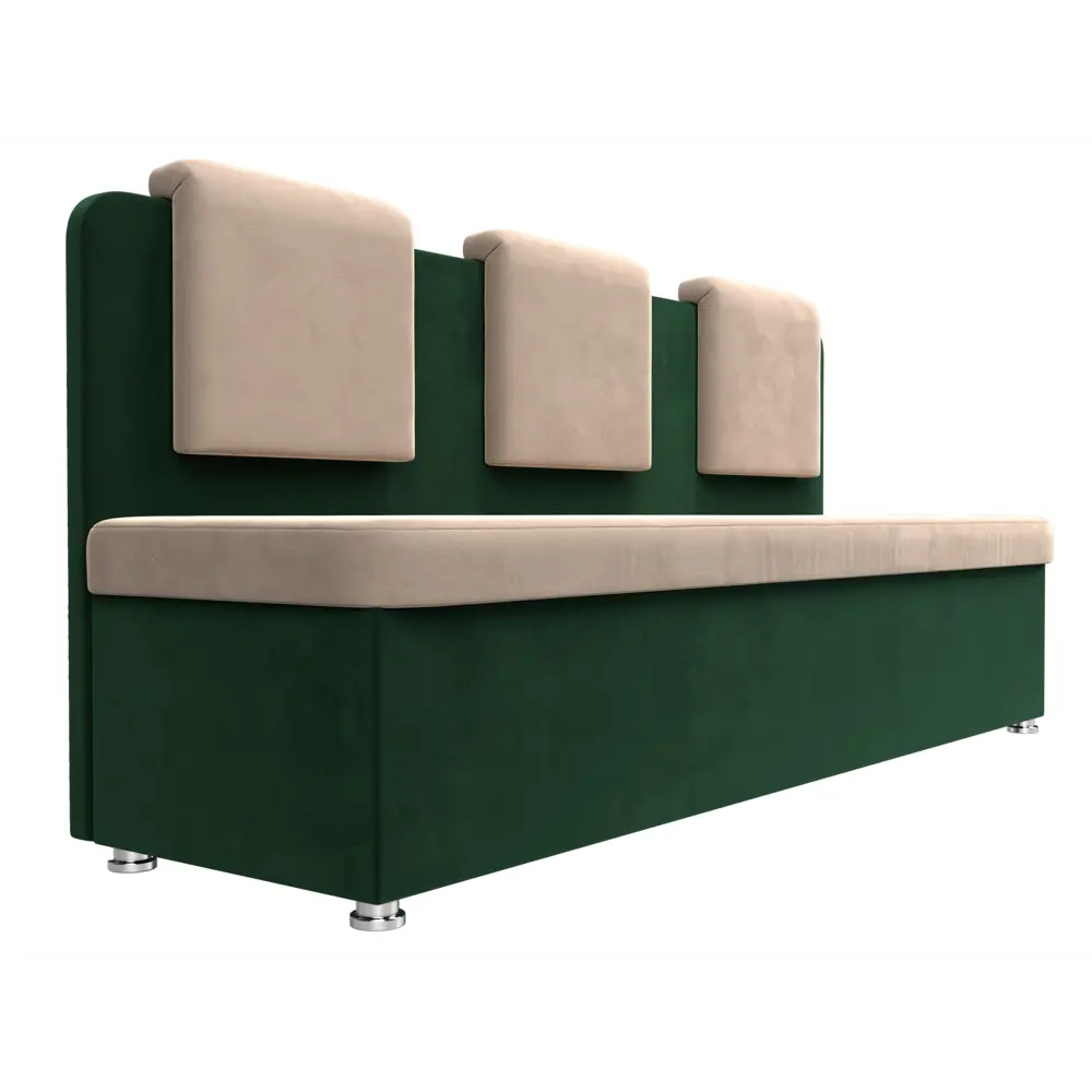 Фото 3 Диван Лига Диванов Маккон 109229 185x89x54 см велюр цвет бежевый/зеленый Фото 3 Диван Лига Диванов Маккон 109229 185x89x54 см велюр цвет бежевый/зеленый