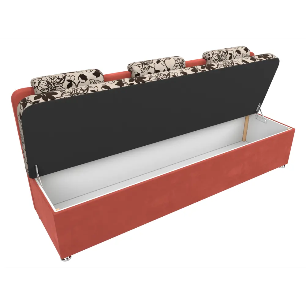 Фото 6 Диван Лига Диванов Маккон 109213 185x89x54 см рогожка цвет бежевый/коралловый Фото 6 Диван Лига Диванов Маккон 109213 185x89x54 см рогожка цвет бежевый/коралловый