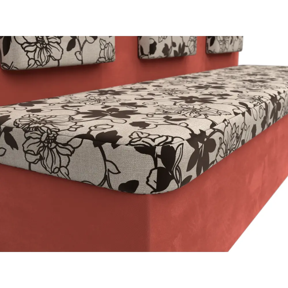 Фото 4 Диван Лига Диванов Маккон 109213 185x89x54 см рогожка цвет бежевый/коралловый Фото 4 Диван Лига Диванов Маккон 109213 185x89x54 см рогожка цвет бежевый/коралловый